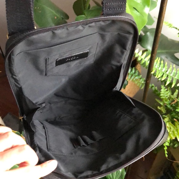 Black leather crossbody bag. BRAND NEW! - Picture 3 of 8